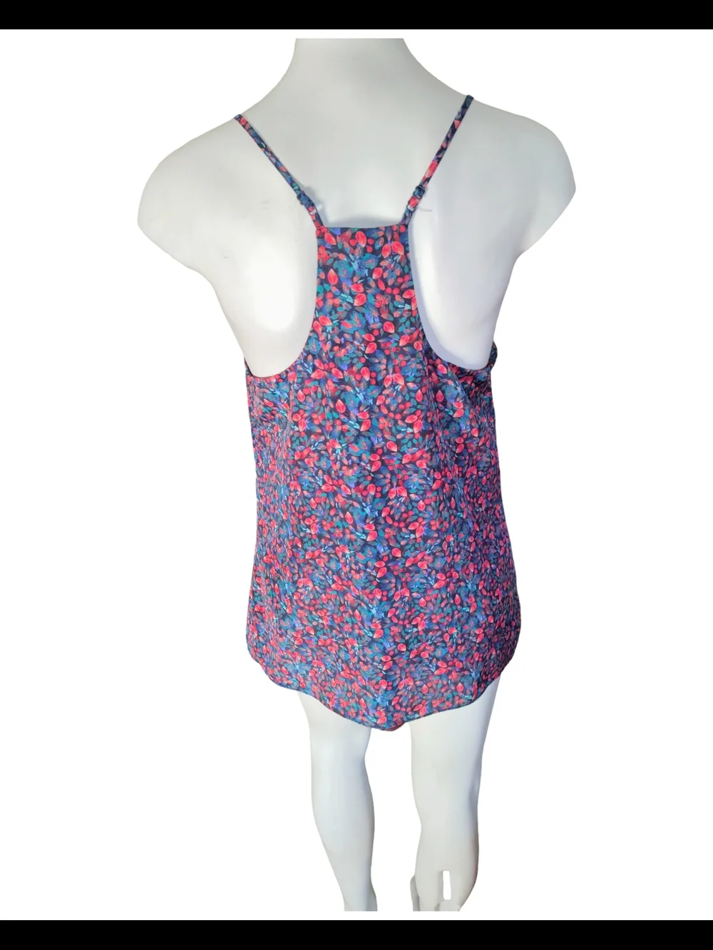 J. Crew Navy Camisole with Pink Floral Print